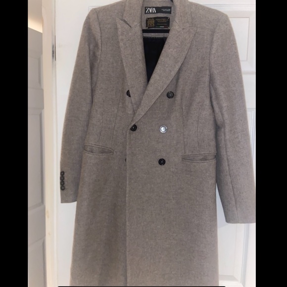 Zara wool blend women’s double breasted coat - Picture 1 of 7